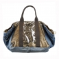 Preview: ITAL. LARGE SHOPPER JEANS BAG WITH PAIRED AND LEATHER MIX SHJ 309